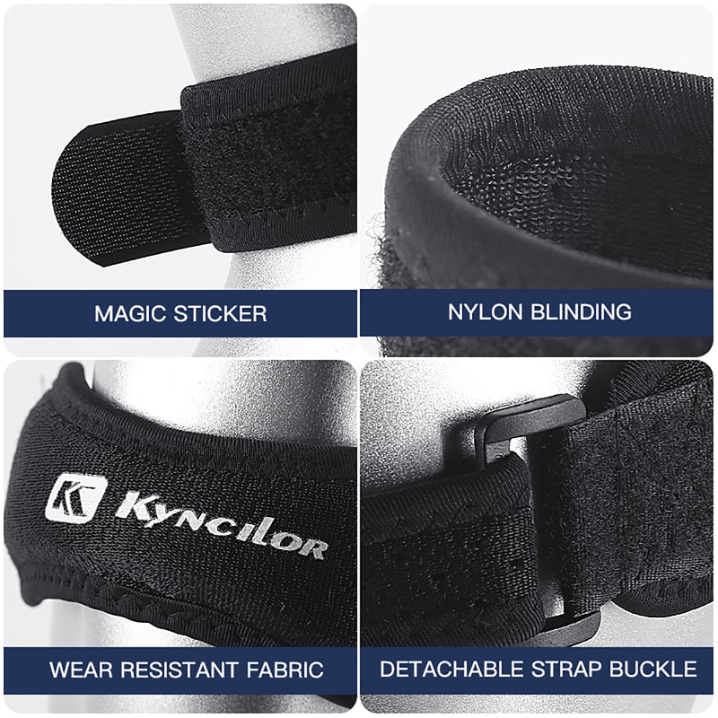 Knee Tendon Strap Protector for Sports and Running, Adjustable Silica Gel Patella Band Support