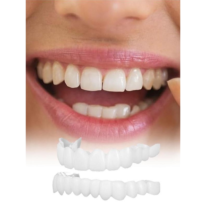 Snap On Teeth Veneers Temporary Dentures For Men And Women Instant Confident Smile Cover Oral Hygie 0