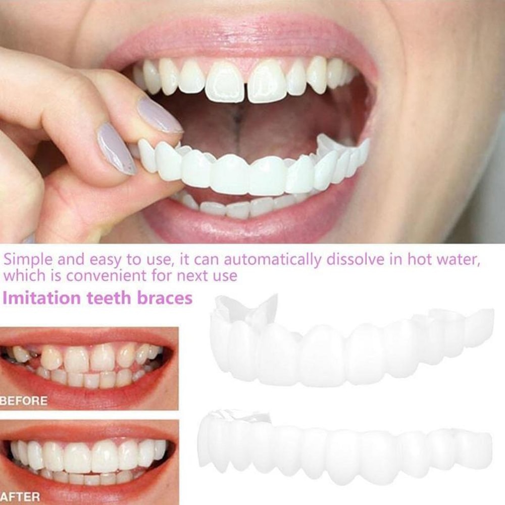 Snap On Teeth Veneers Temporary Dentures For Men And Women Instant Confident Smile Cover Oral Hygie 2