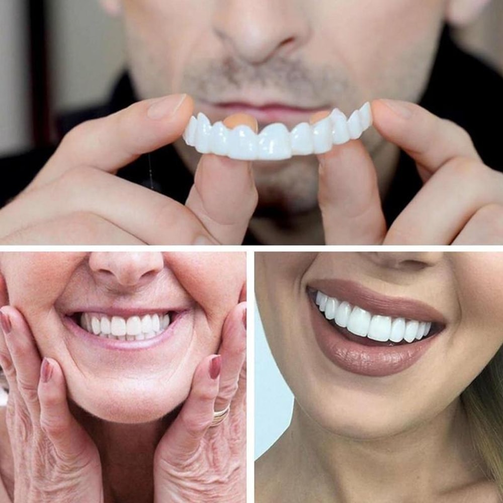 Snap On Teeth Veneers Temporary Dentures For Men And Women Instant Confident Smile Cover Oral Hygie 3