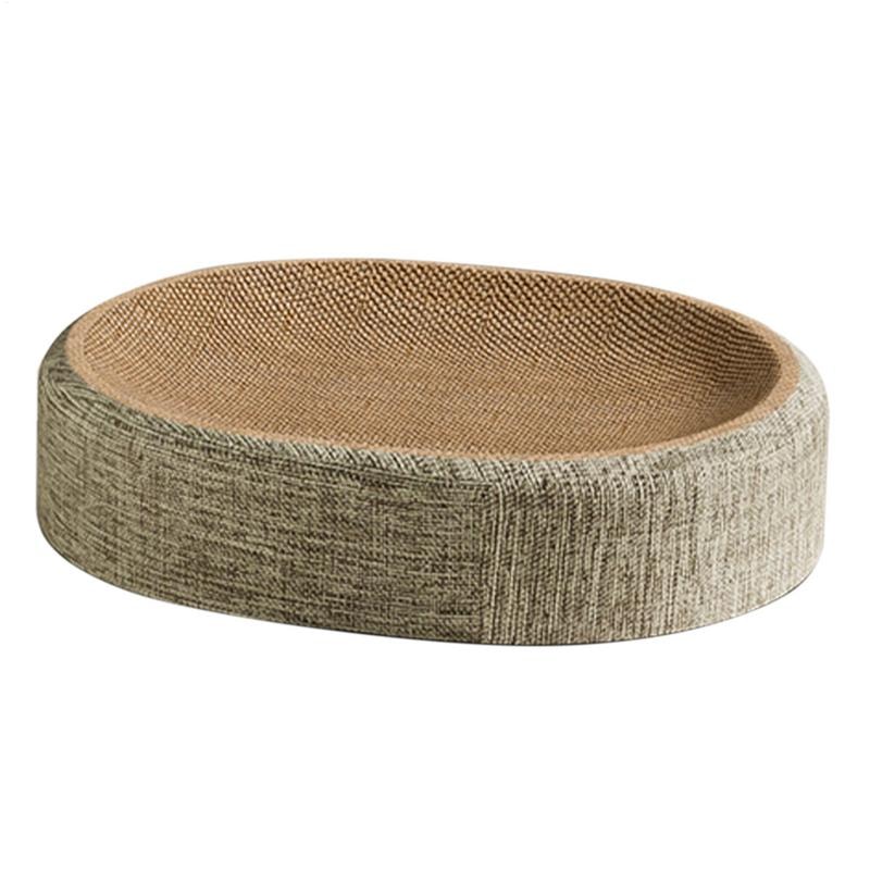 Sisal Scratching Cat Bed, Oval Shape Scratch Pad, Multifunctional Pet Sleeping Mat for Cats