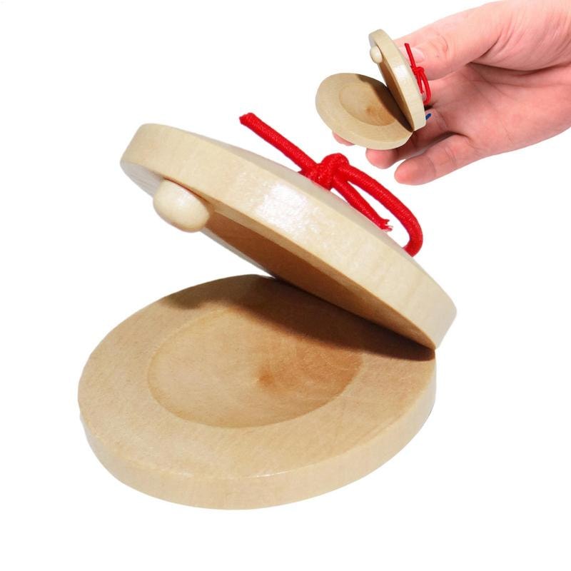 Kids Rhythm Castanets, Wooden Musical Instrument for Children, Fun Educational Toys