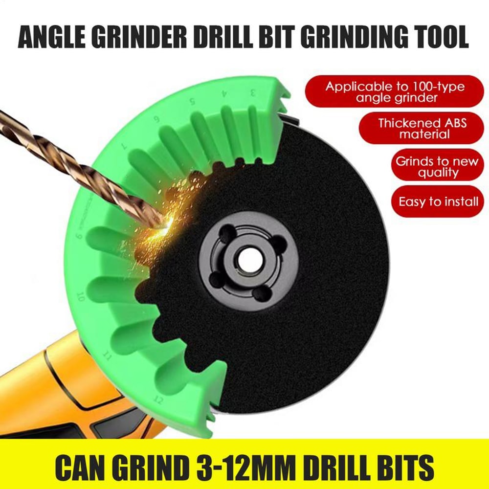 Drill Bit Sharpener For All Bits, Portable Multi-Sizes Power Tool Attachment