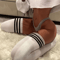 Extra Long Plus Size Womens Thigh High Socks For Thick Thighs Widened Striped Knit Stockings 2