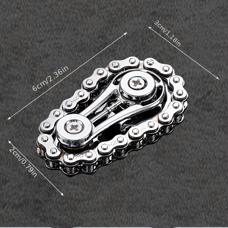 Fingertip Gyro Fidget Spinner Sprockets Flywheel EDC Spinner For Stress Relief Metal Bike Chains Fo 5