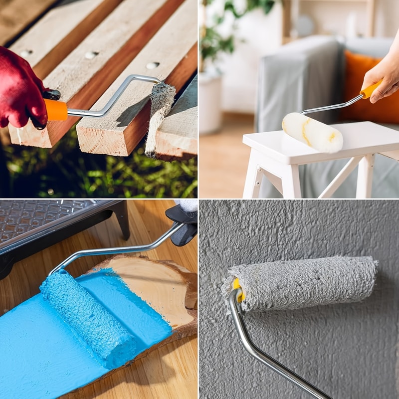 Latex Paint Roller Brush For Home Dense Bristles Ideal For Walls Cabinets Doors Fences And Ceilings 5