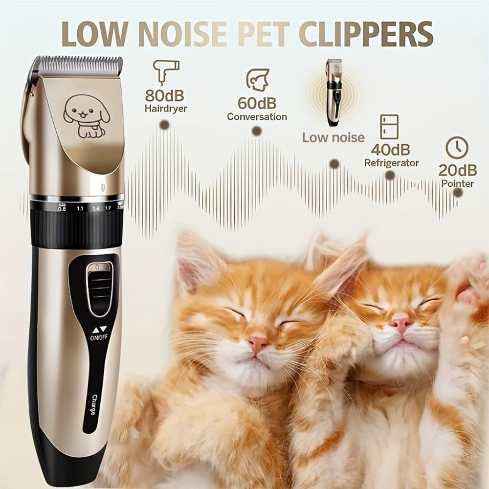 Electric Pet Hair Trimmer Kit, Precision Clippers for Professional Grooming, Perfect for Dogs and Cats at Home