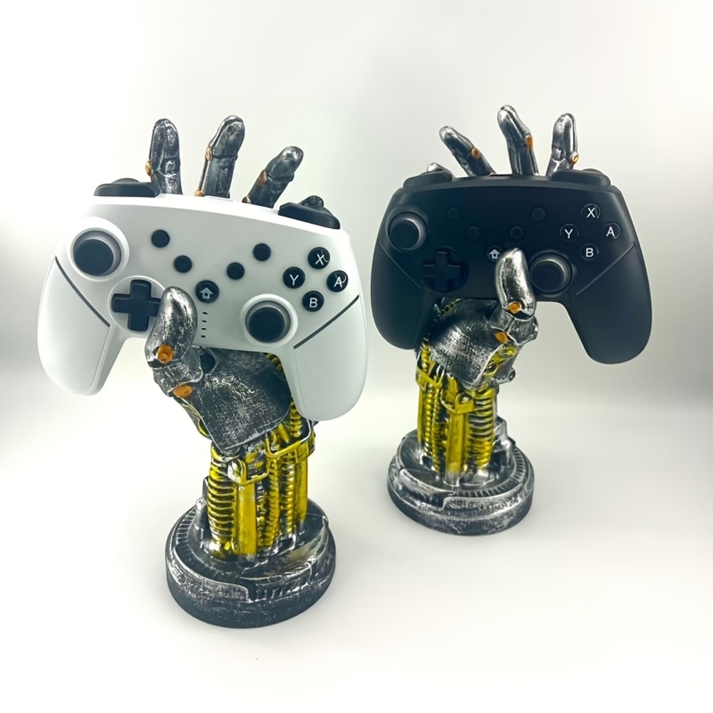Cyberpunk Mechanical Arm Desktop Headphone Stand, New Creative Games Controller Sculpture Decoration