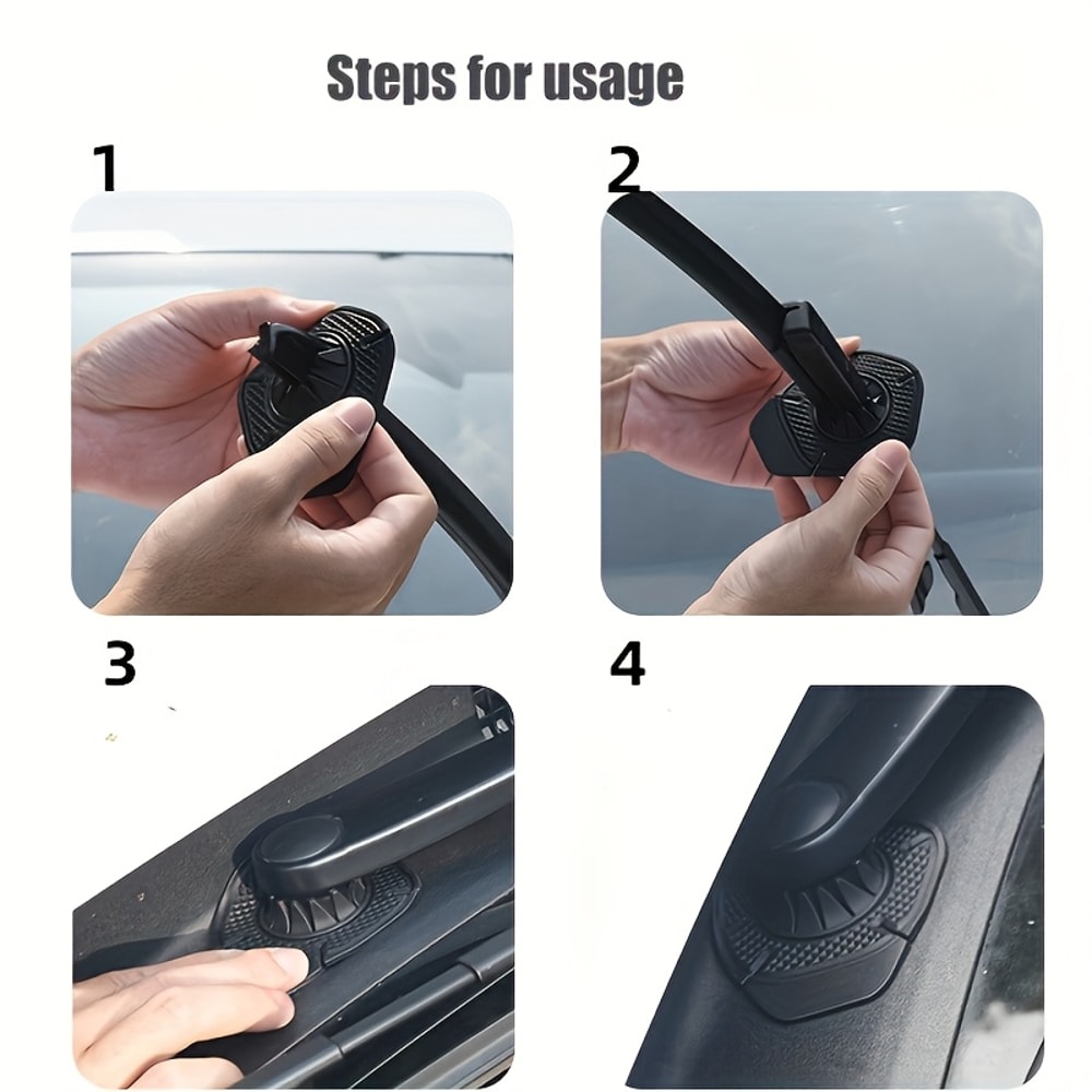 Universal Silicone Dust Covers for Car Windshield Wiper Arm Hole Protection - Fits All Vehicle Models