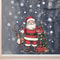 Santa Claus and Reindeer Decorative Stickers, Christmas Holiday Home Wall Stickers for Window Decoration