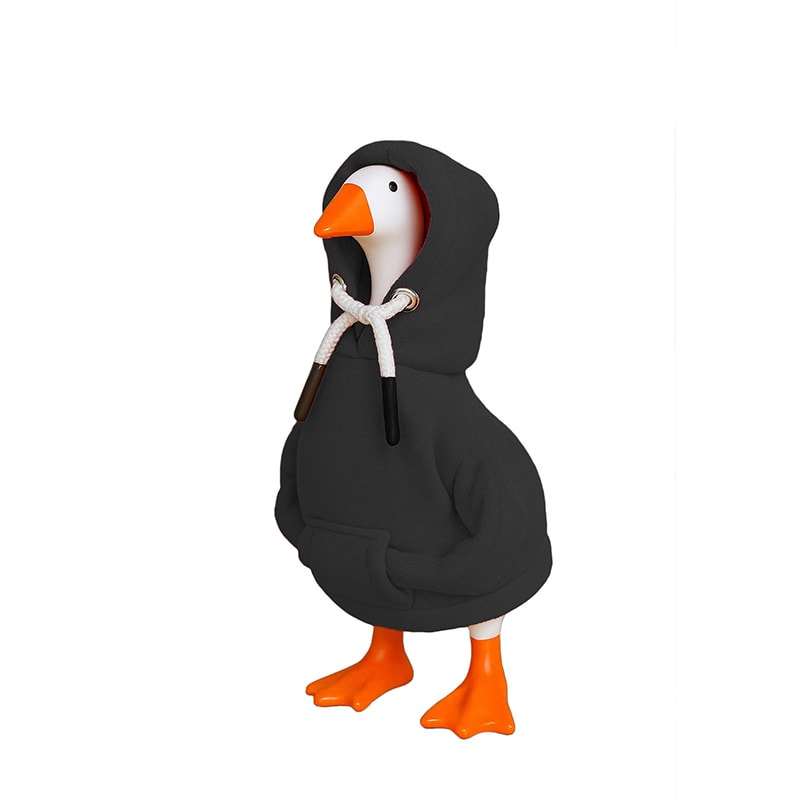 Mini Desktop Home Decor, Cute Hoodie Wearing Duck Figurine Sweatshirt Decor, Creative Gift For Home Decoration