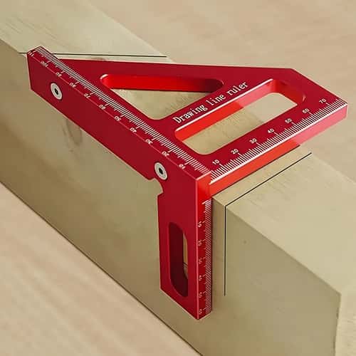 Woodworking Square Protractor, Carpenter Square, Aluminum Miter Triangle, Multi Angle Measuring Ruler for Layouts