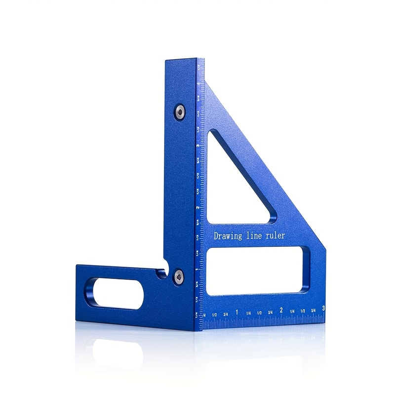 Woodworking Square Protractor Carpenter Square Aluminum Miter Triangle Multi Angle Measuring Ruler 6