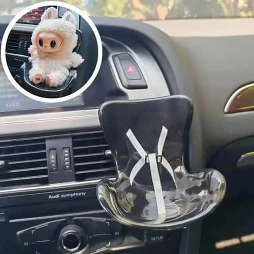 Cute Doll Car Seat Labubu Doll, Aromatherapy Decoration, Safety Seat Accessorie Gift for Car Interior