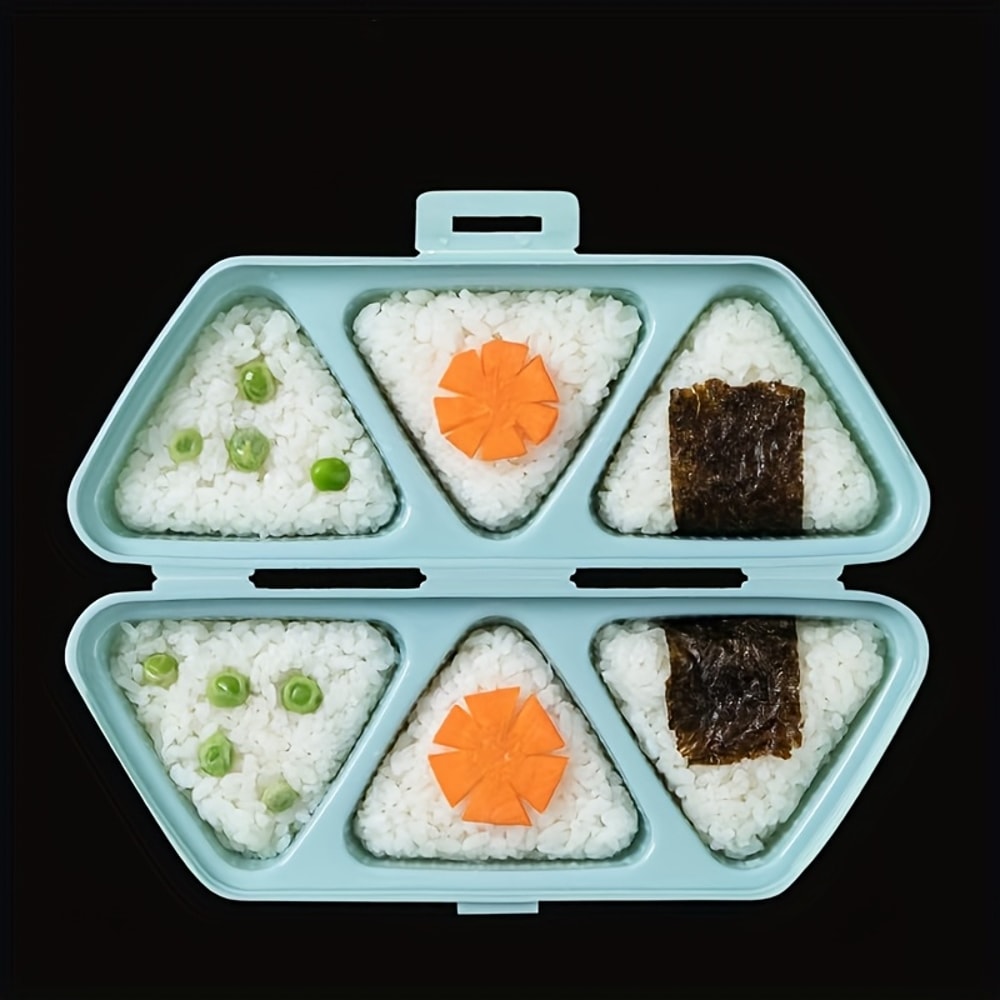 Triangle Bento Box Sushi Mould Tool, Grids Onigiri Rice Ball Mold for Kitchen Accessories