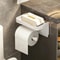 Plastic Toilet Paper Holder with Phone Storage, Kitchen Towel Placement, Seasoning Rack for Bathroom Wall