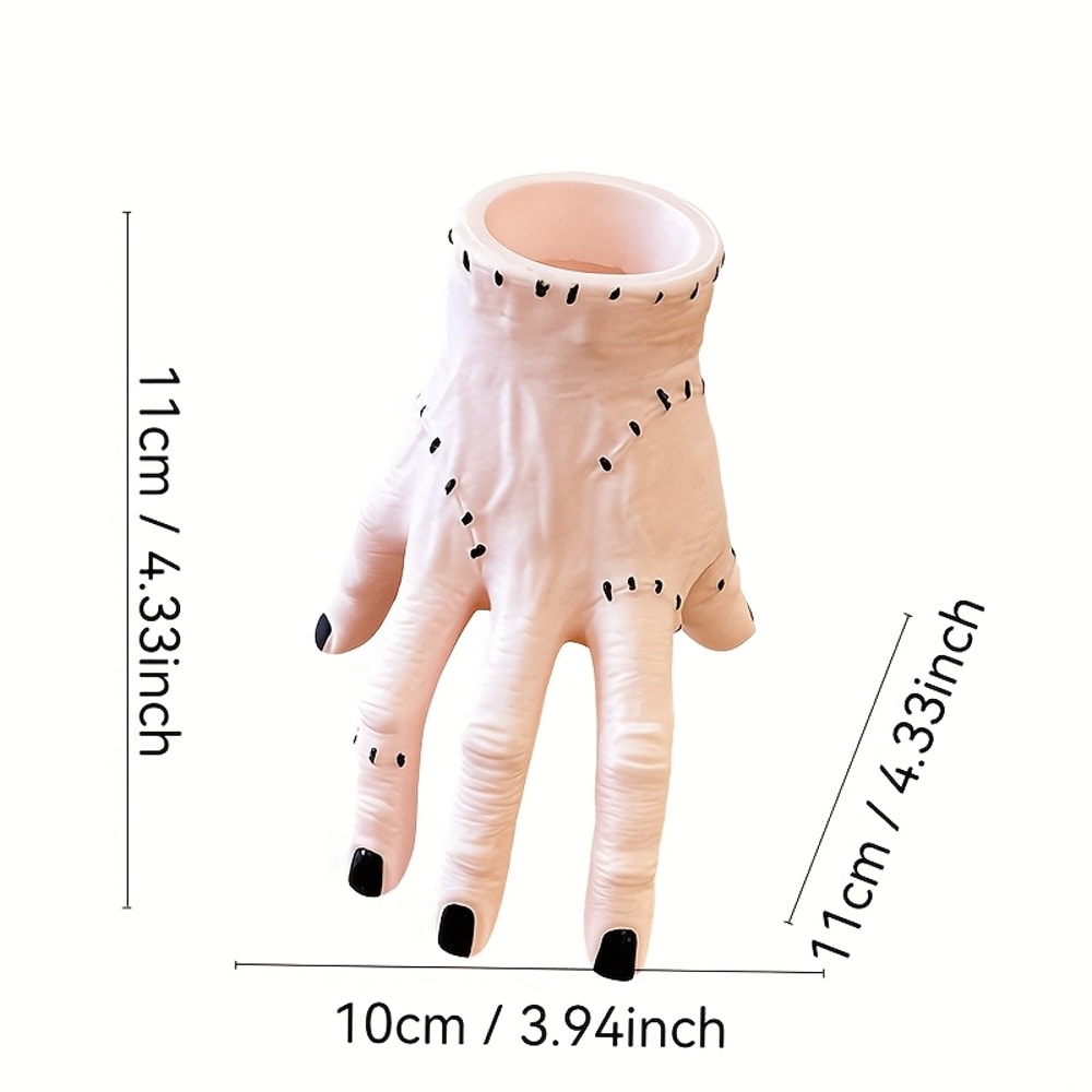 Durable Portable Hand Shaped Resin Pen Holder, Stylish Holder For Pencil Pen, Stationery and Makeup Brush Storage