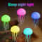 Cute Jellyfish Bedside Lamp RGB Gradient, Cartoon Jellyfish Night Light, Voice Control Type C Charging LED Night Lamp