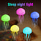 Cute Jellyfish Bedside Lamp RGB Gradient, Cartoon Jellyfish Night Light, Voice Control Type C Charging LED Night Lamp