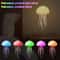 Cute Jellyfish Bedside Lamp RGB Gradient, Cartoon Jellyfish Night Light, Voice Control Type C Charging LED Night Lamp