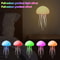 Cute Jellyfish Bedside Lamp RGB Gradient, Cartoon Jellyfish Night Light, Voice Control Type C Charging LED Night Lamp