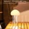Cute Jellyfish Bedside Lamp RGB Gradient, Cartoon Jellyfish Night Light, Voice Control Type C Charging LED Night Lamp