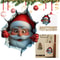 Vinyl Christmas Wall Stickers Stereo Santa Claus Break Through Removable Holiday Decor Home Wall 1