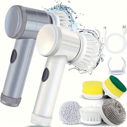 electric cleaning brush heads for bathroom kitchen cleaning, electric spin scrubber for tub floortile window sink