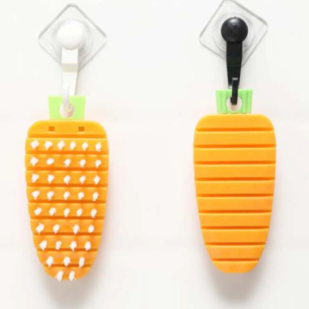 Dishwasher Safe Kitchen Brush for Fruits Vegetables, Flexible Vegetable Cleaning Brush Scrubber for Potato Carrot Apple