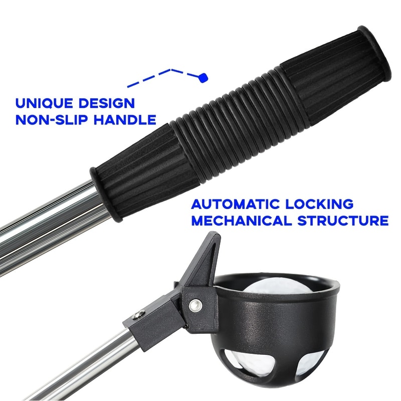 Telescopic Automatic Locking Picker Stainless Steel High Quality Retractable Golf Ball Picker Porta 4