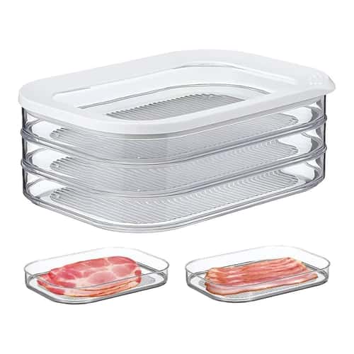 Frozen Plastic Kitchen Refrigerator, Fresh-Keeping Box With Lid Food Grade, Special Storage Box Deli Meat Containers