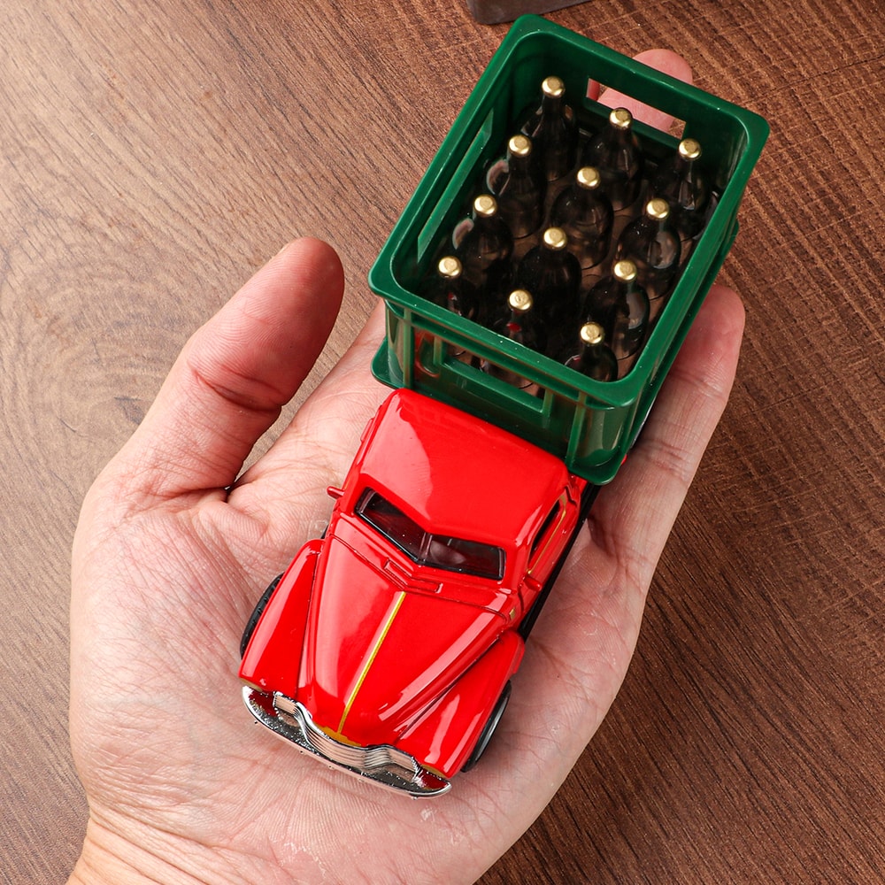 Creative Mini Pickup Truck Beer Crate, Set for Home Deco, Living Room and Office Table Decor