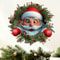 Santa Claus Wreath Stickers Christmas Home Decoration Wall Stickers Perfect For Decorating Christma 0