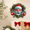 Santa Claus Wreath Stickers Christmas Home Decoration Wall Stickers Perfect For Decorating Christma 1