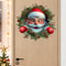 Santa Claus Wreath Stickers Christmas Home Decoration Wall Stickers Perfect For Decorating Christma 3