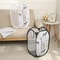 Breathable Dirty Clothes Storage Basket, Cartoon Foldable Basket, Three Sided Grid Organizer