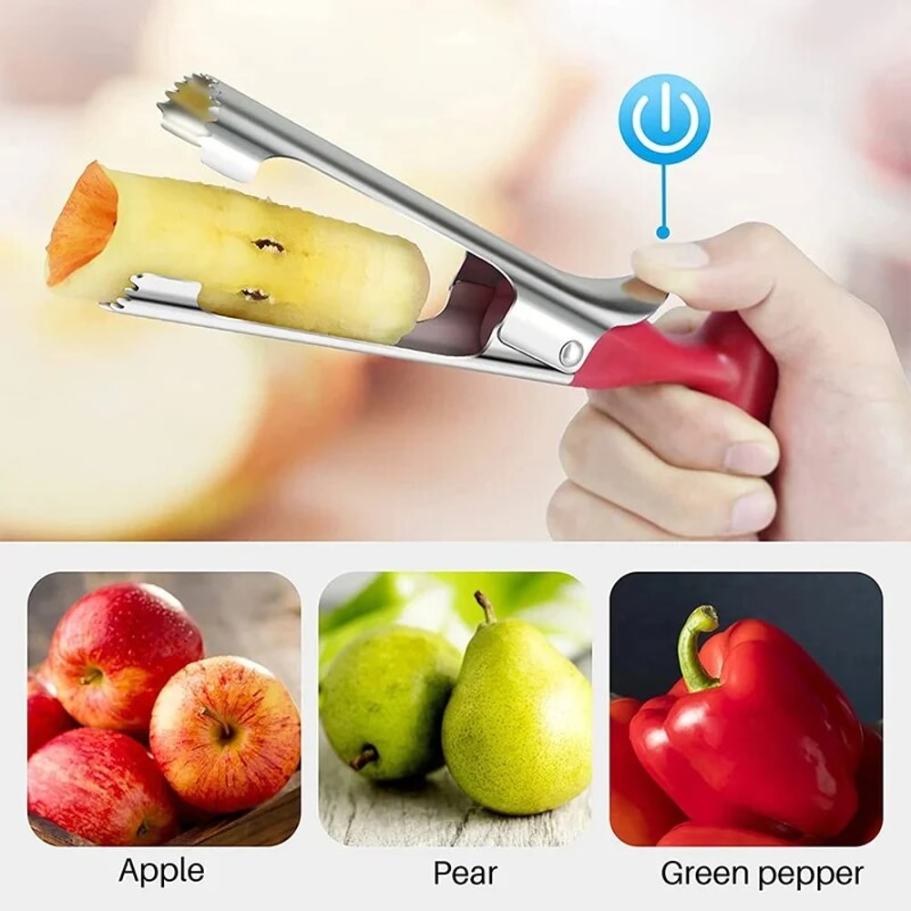 Stainless Steel Apple Corer Premium Fruit Cutter Pear Seeder Slicer Knife Tool For Kitchen Vegetabl 4