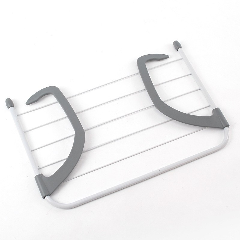 Clothes Hanger for Storage, Foldable Balcony Hanging Socks and Shoes Hanger, Multi Use Towel Hanger