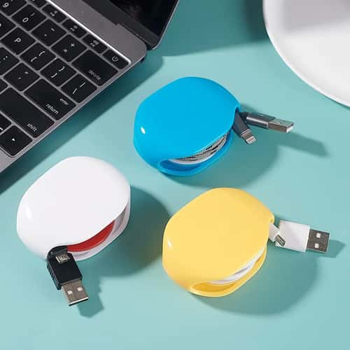 Retractable Earphone Data Cable Winder, Cable Storage Box, Automatic Fixed Wire Winder for Earphones