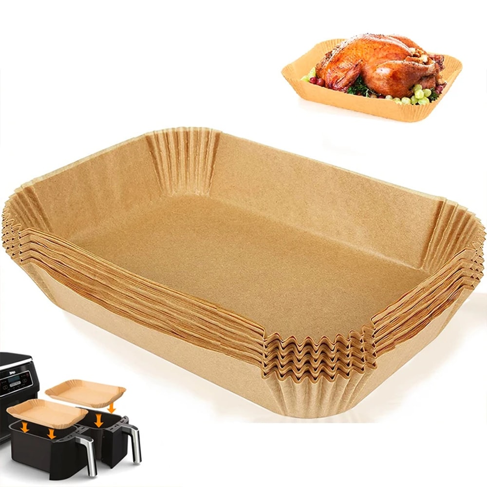NonStick Baking Mat For Ninja Foodi Rectangle Disposable Airfryer Liner Waterproof Oilproof Paper 0