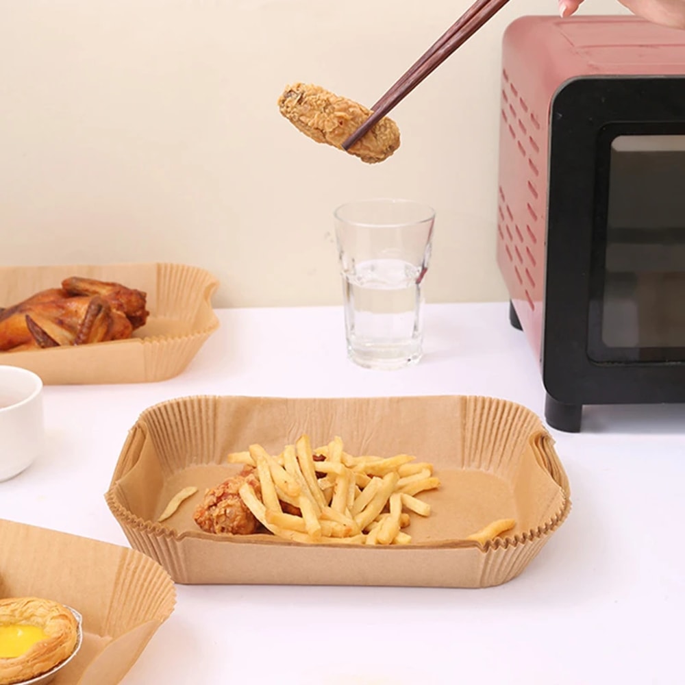 NonStick Baking Mat For Ninja Foodi Rectangle Disposable Airfryer Liner Waterproof Oilproof Paper 4