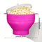 Large Capacity Microwave Popcorn Maker Foldable Silicone Bowl BPAFree Dishwasher Safe 1