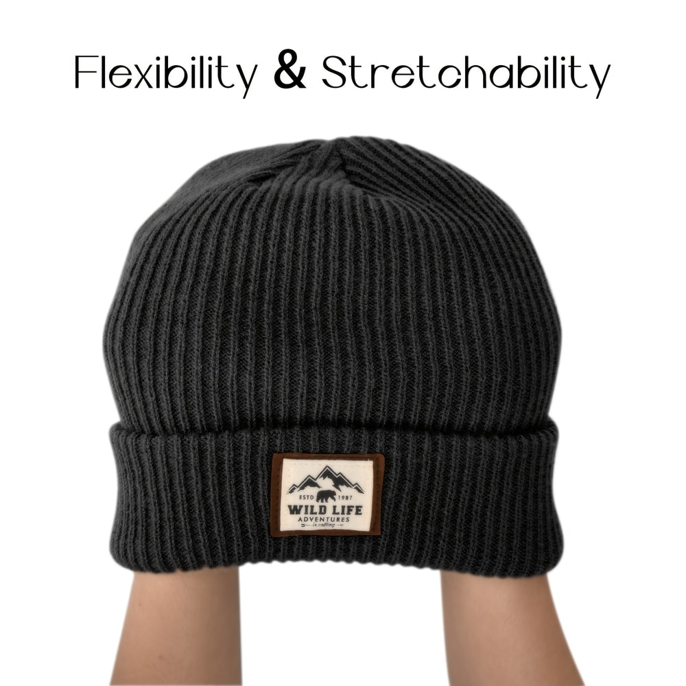 Windproof Winter Autumn Knitted Beanie Hat Soft Elastic Cycling Skull Cap Warm Hiking Camping Headc 2