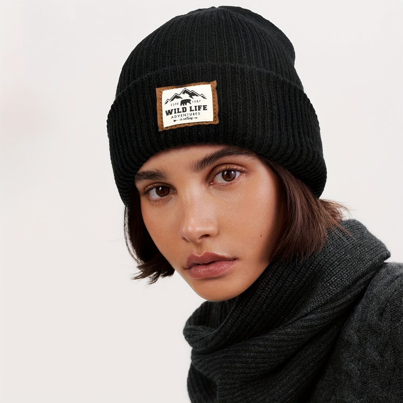 Windproof Winter Autumn Knitted Beanie Hat Soft Elastic Cycling Skull Cap Warm Hiking Camping Headc 4