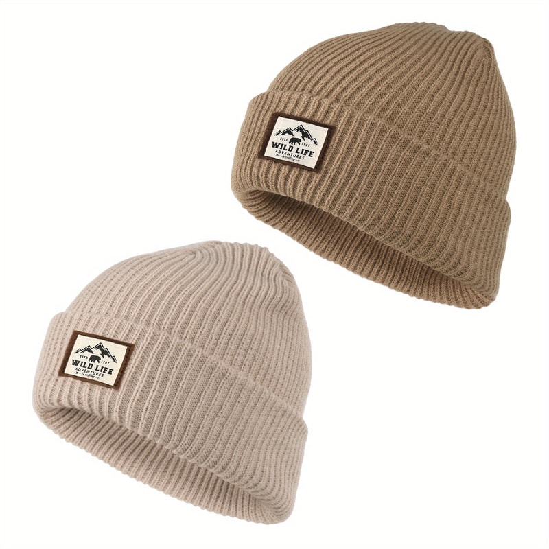 Windproof Winter Autumn Knitted Beanie Hat Soft Elastic Cycling Skull Cap Warm Hiking Camping Headc 8