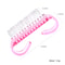 Soft Acrylic Nail Brush Pink Color Nail Art Pedicure Cleaning Brush File Tools Set For Manicure 4