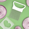 Colorful Onion Slicer Kitchen Tool Stainless Steel Potato Chip Holder Effortlessly Slice Onions 3