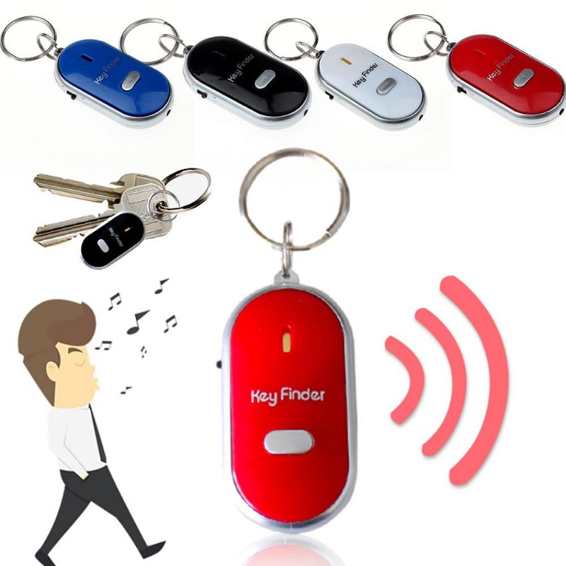 Mini Anti-lost Key Finder, Flashing Beeping Remote Locator for Kids, Bag, Wallet Whistle