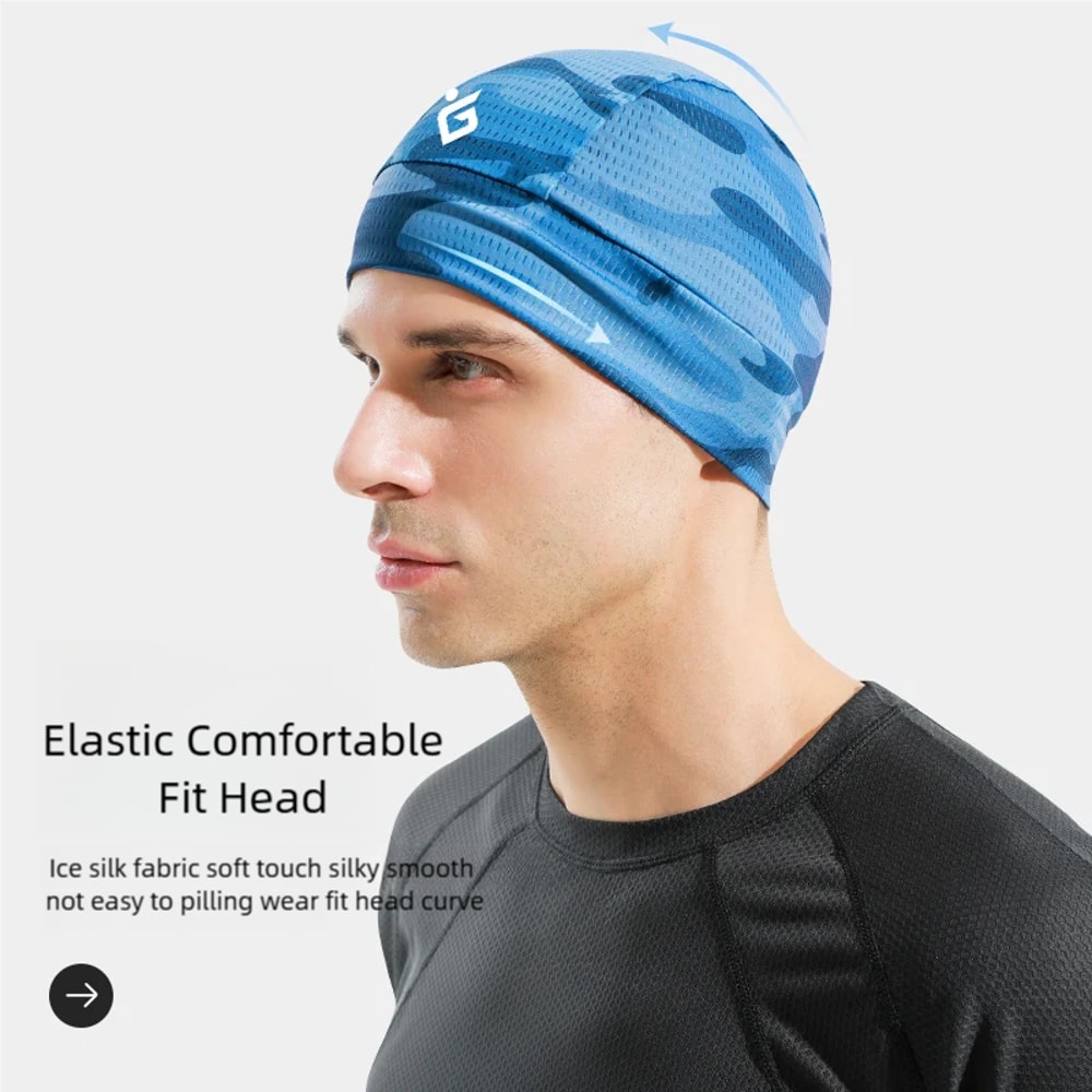 Quick Dry Cycling Cap, Anti-UV Sports Hat, Cooling Skull Cap Helmet Liner Sweat Cap for Outdoor Bike MTB Running for Men