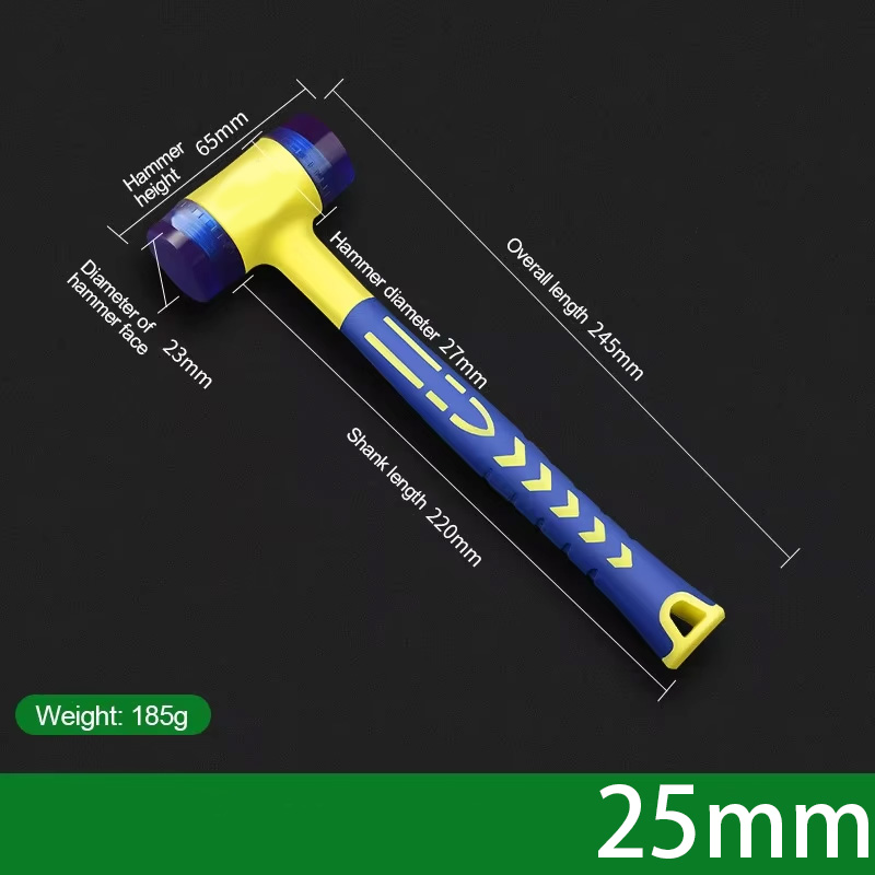 Insulated AllPurpose Double Headed Hammer Rubber Handle Heavy Duty Tool 6